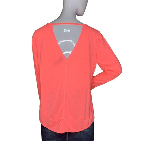 RBX Top Long Sleeve Thumb Holes Size L Orange - Picture 3 of 9